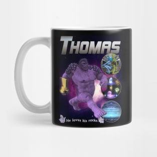 THOMAS *He Loves His Rocks* Knock Off Brand Parody Meme Spoof MCU Super Hero Rap Tee Mug